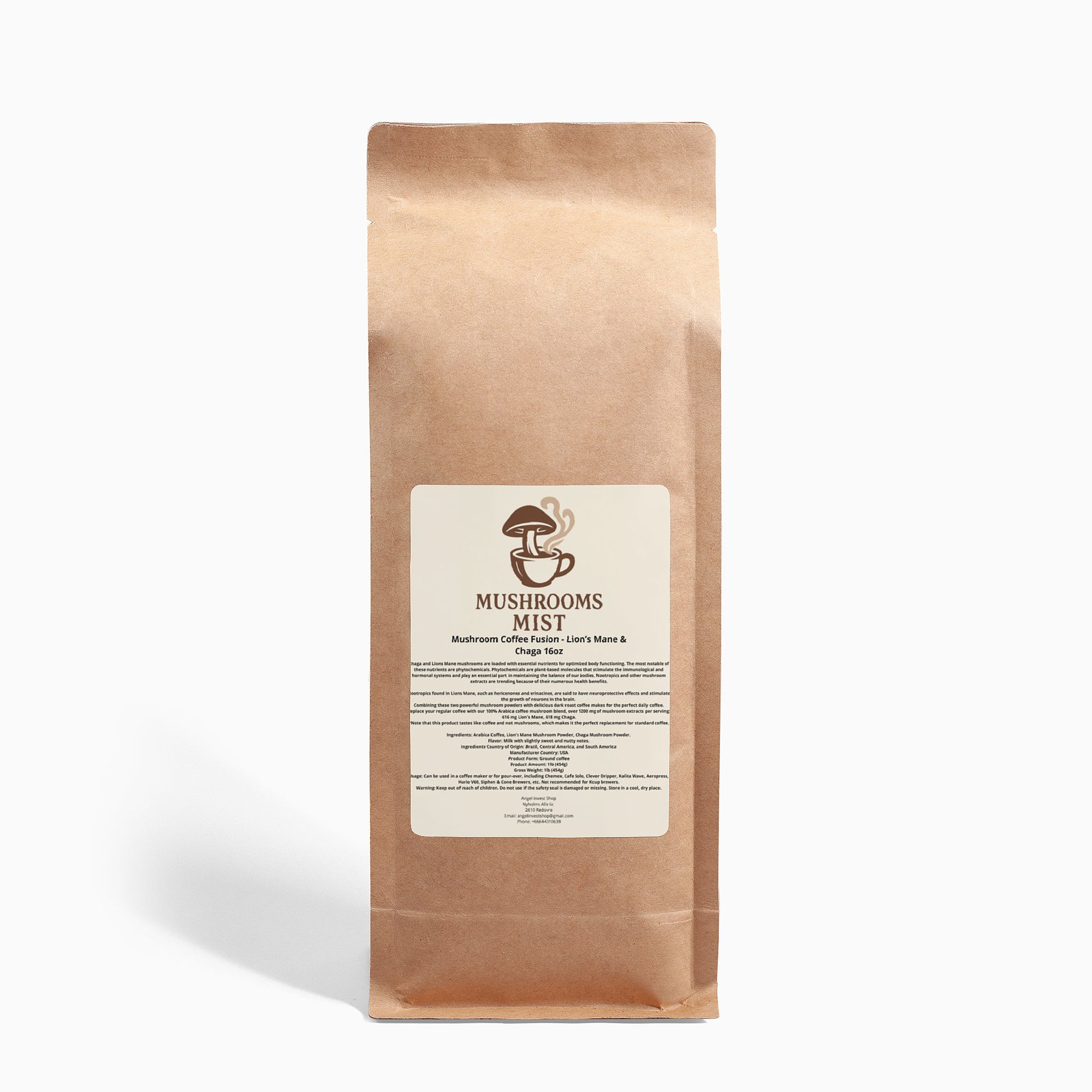 Mushroom Coffee Fusion - Lion’s Mane & Chaga  453,6 g